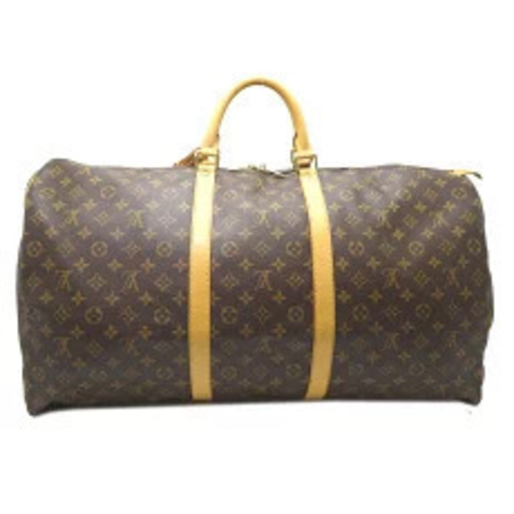 Louis Vuitton Monogram Keepall Boston Bag Brown